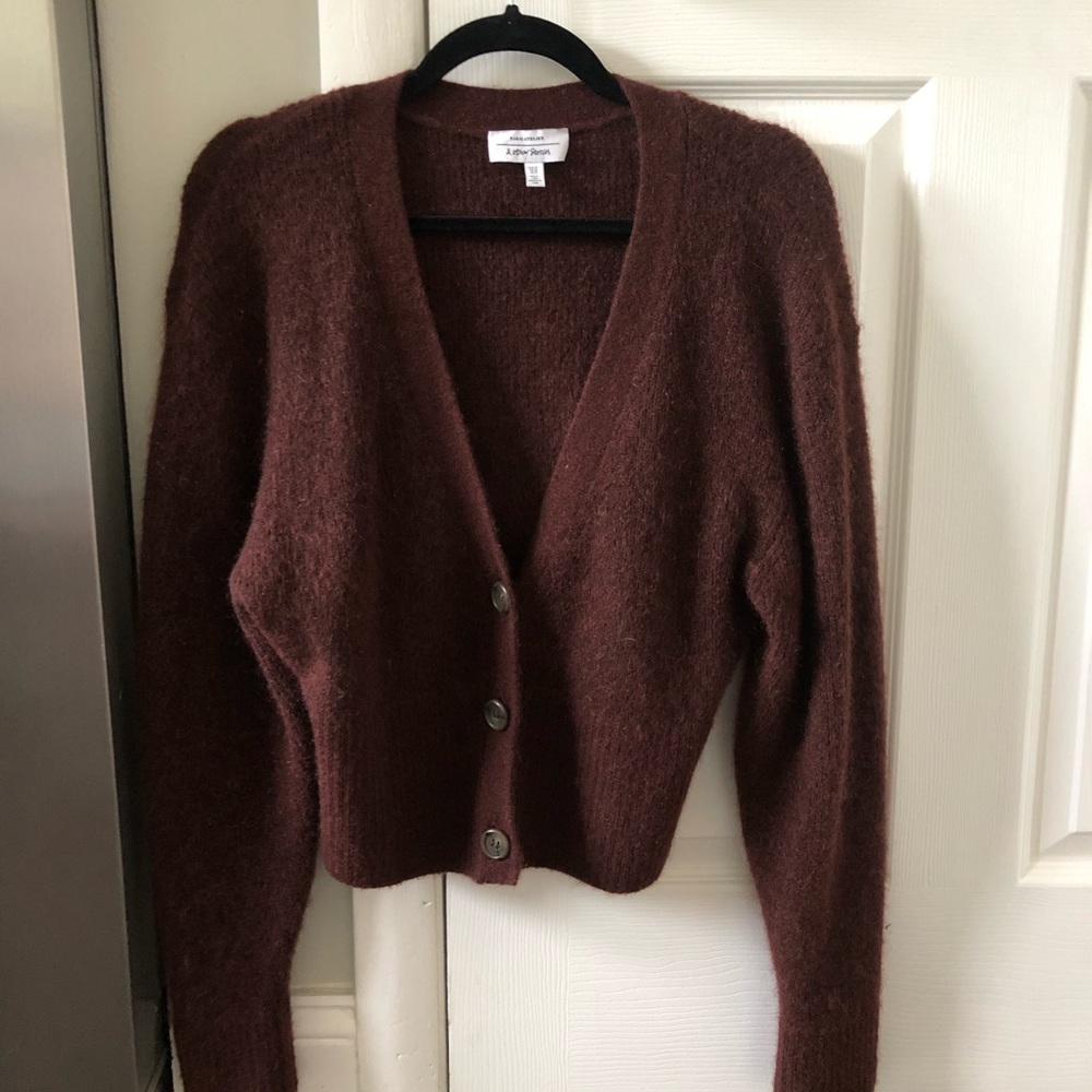 & Other Stories Brown Wool Cardigan